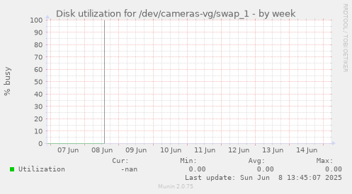 Disk utilization for /dev/cameras-vg/swap_1