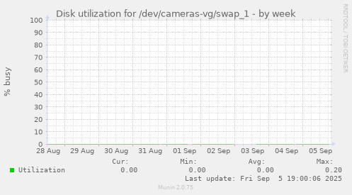 Disk utilization for /dev/cameras-vg/swap_1